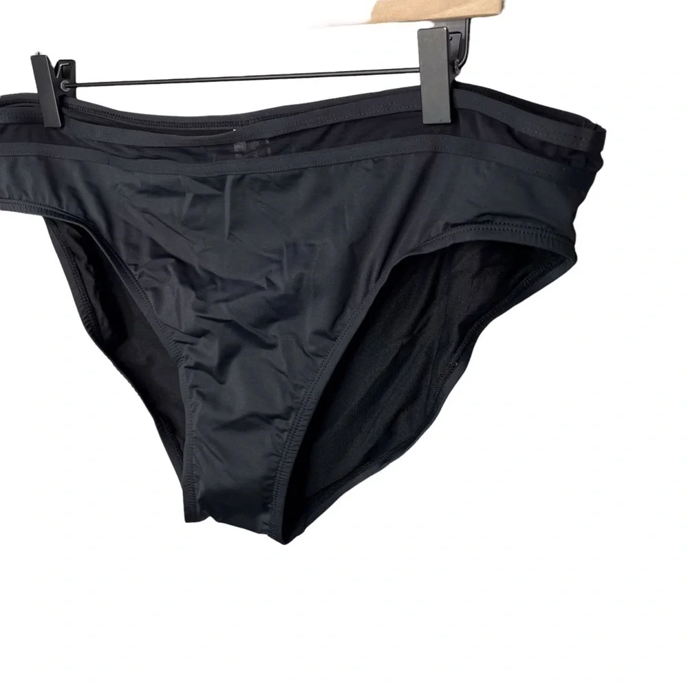 Tommy Bahama Bikini Bottom Hipster Mesh Trim Black Size 2X Plus Size Swimwear